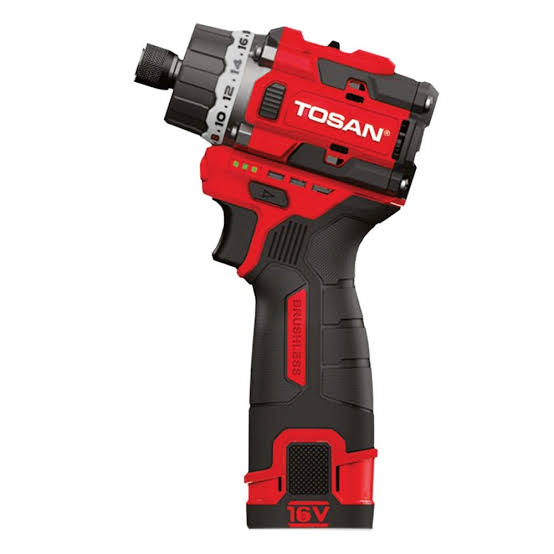 پیچ گوشتی شارژی براشلس ۱۶ ولت توسن(TOSAN) مدل 9516BS
